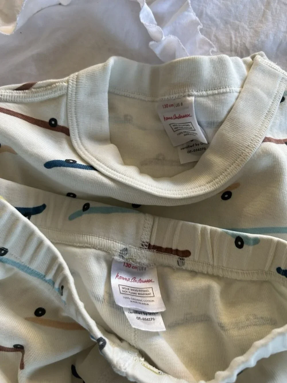 Hanna Andersson Organic Cotton Pajama Set Short Sleeve and Short Pants Size 8